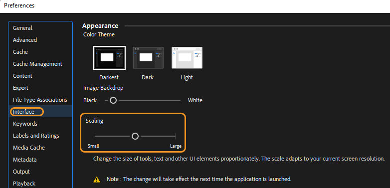 UI scaling