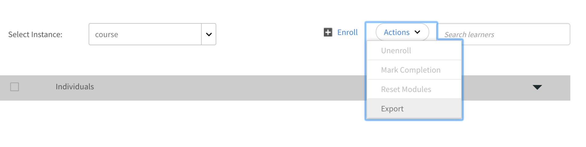 Unenrollment report