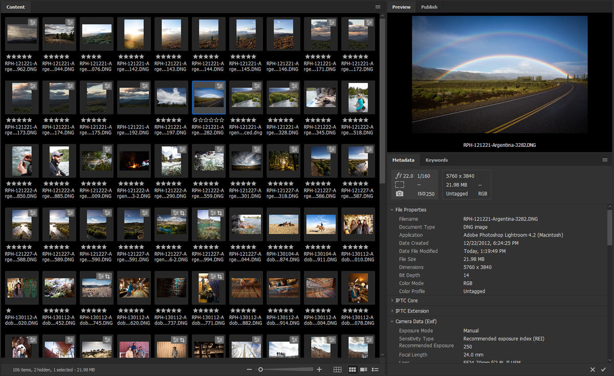 More assets fit in the default Content panel view with improved margins and spacing