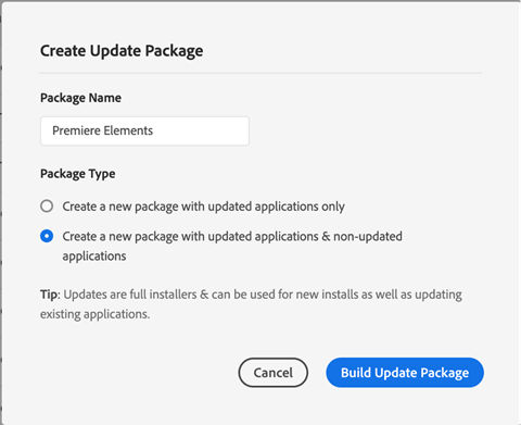 Create Update Package
