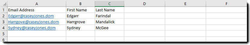 Example CSV