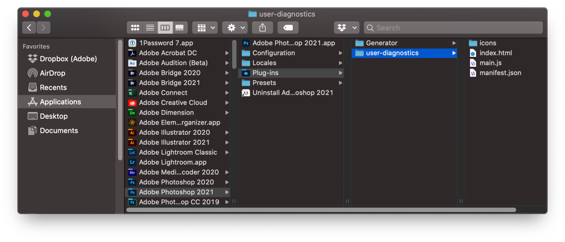 Copy the user-diagnostics folder to Plug-ins