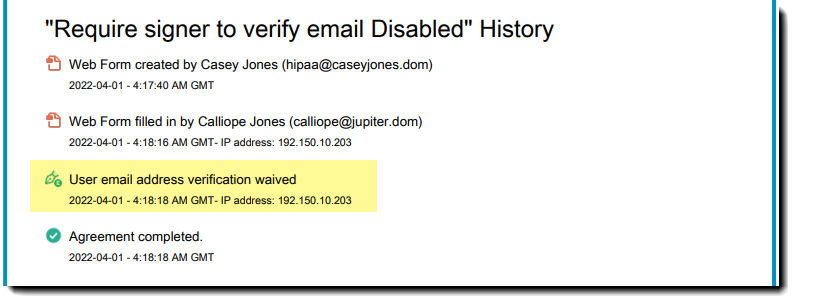 Disabled email verification audit report