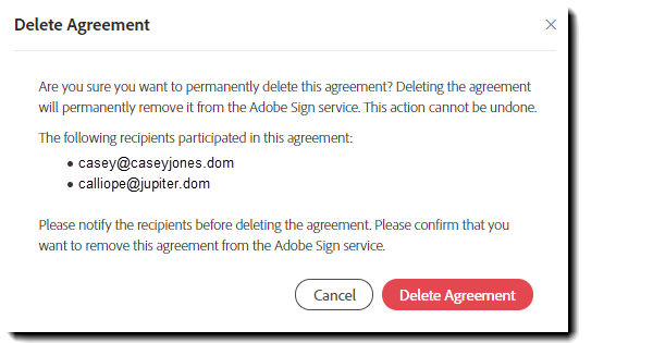 Delete Warning