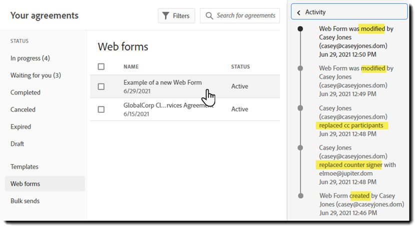 Web Form Activity