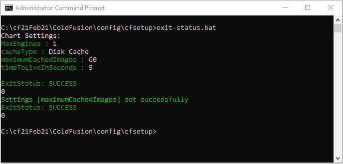 Batch file- successful execution