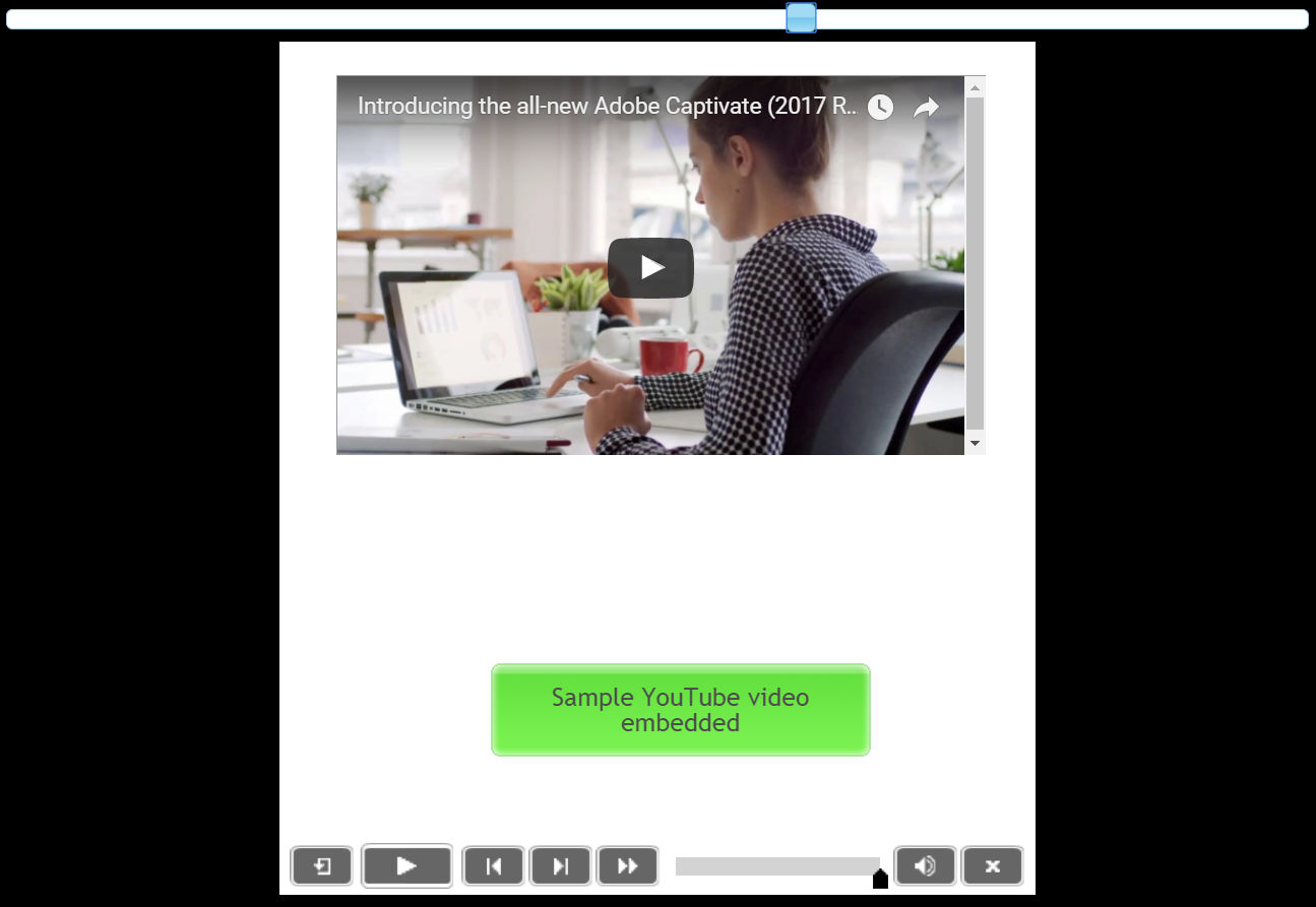 Embed YouTube video in responsive slide