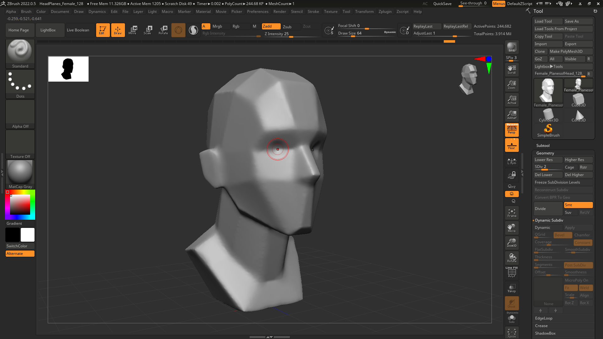 A video showing a user sculpting a surface.