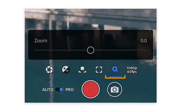 Zoom option in Premiere Rush