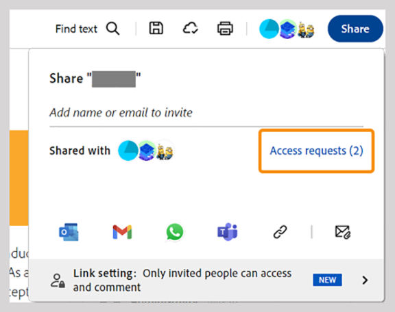 View the access requests
