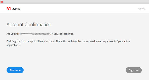 Account confirmation dialog | No more