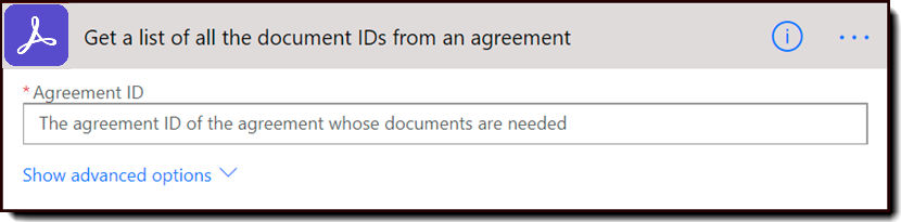 Get a list of all the document IDs from an agreement