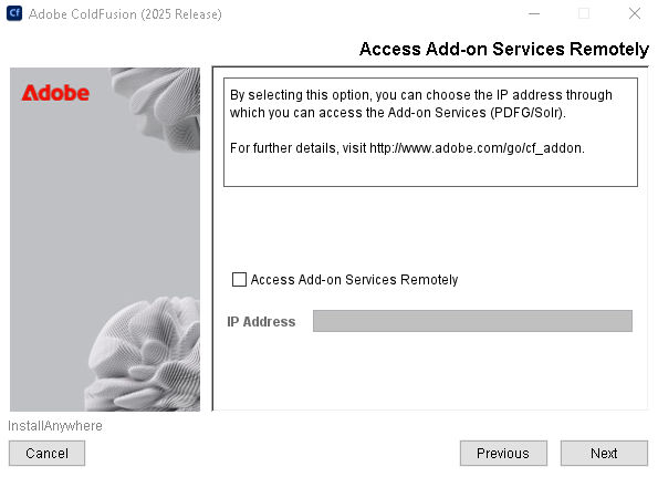 Access add-on services remotely