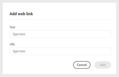 An illustration of how to add Web Link