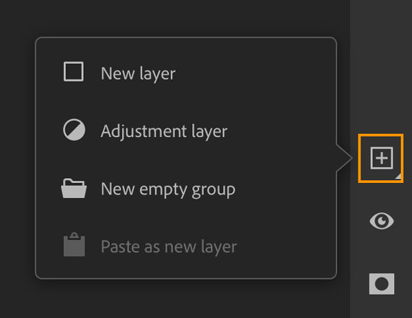 View additional add layer options.