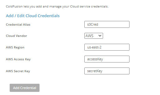 Add cloud credentials