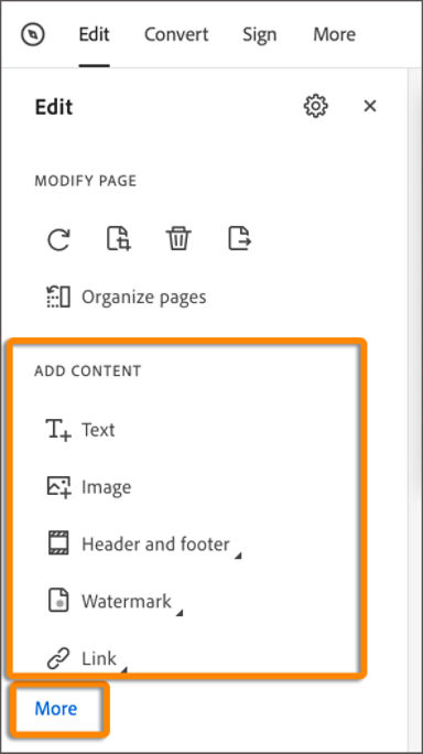 Add content to PDF - minimised view