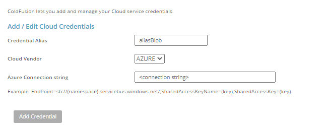 Add cloud credentials