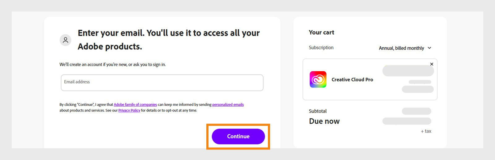 Edit billing and payment details