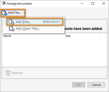 Select and add files