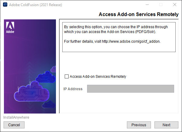 Access add-on services remotely