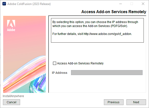 Access add-on services remotely