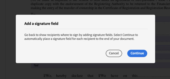 Add a signature field