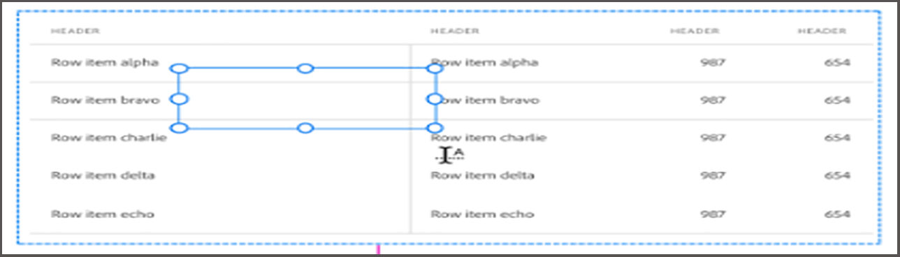 Add text or image inside a table