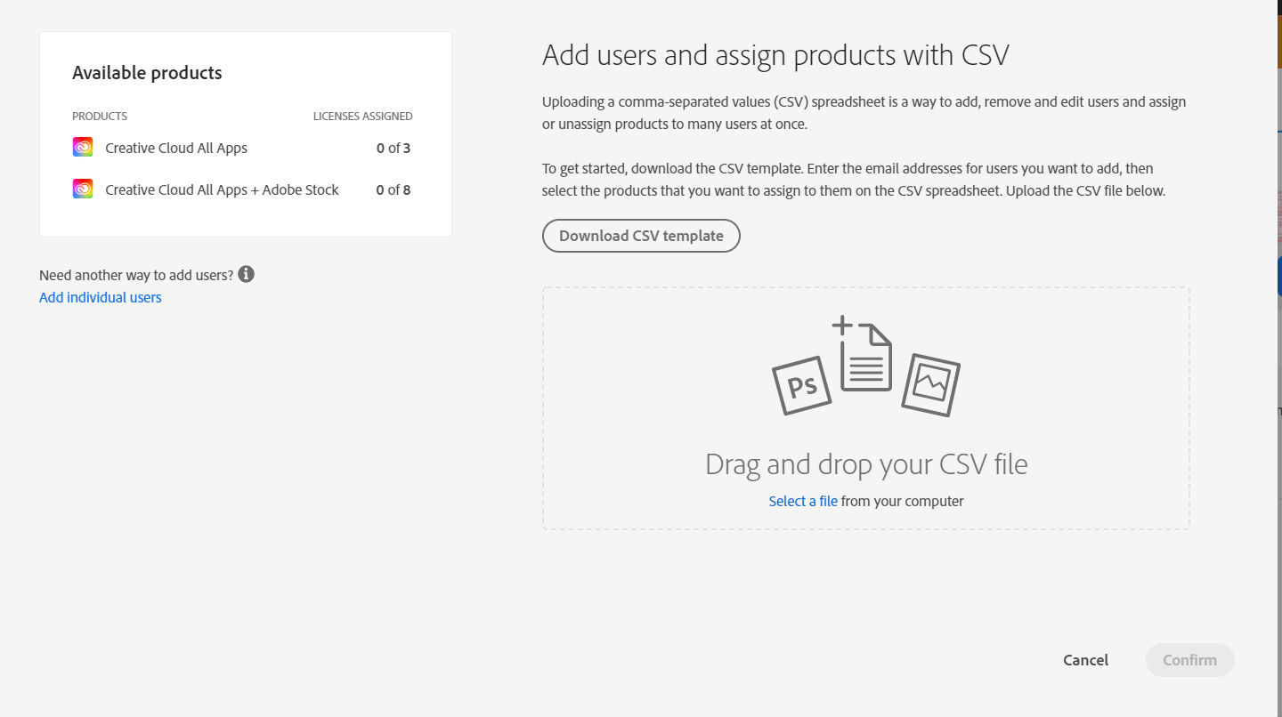 Add users by CSV