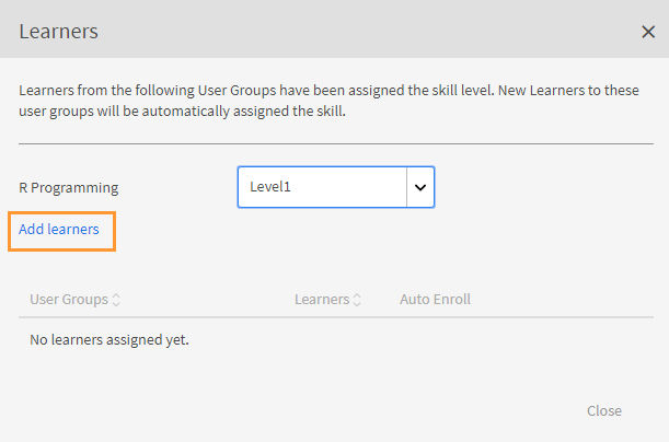 Add learners