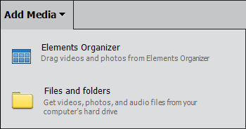 Adobe Premiere Elements workspace