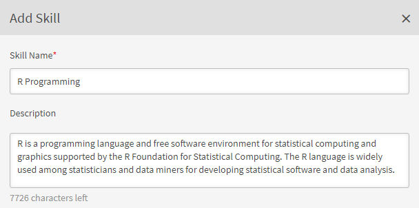 Add skill name and description