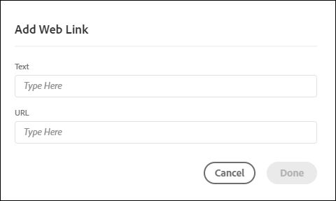 An illustration of how to add Web Link