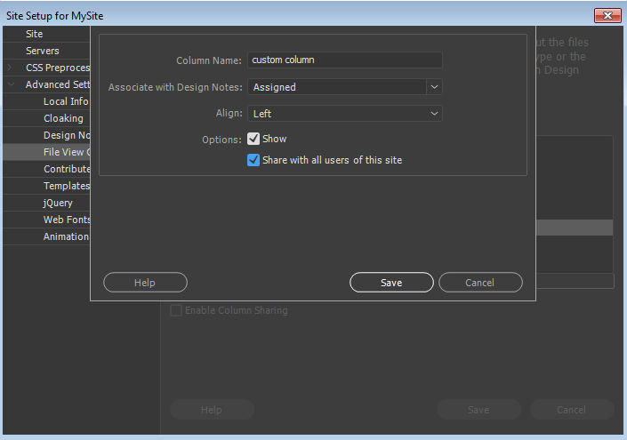 Adding custom columns