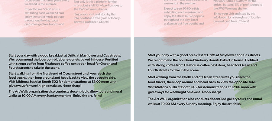 Body text spanning the page has extra leading applied. It is easier to read than the same text with auto leading values.