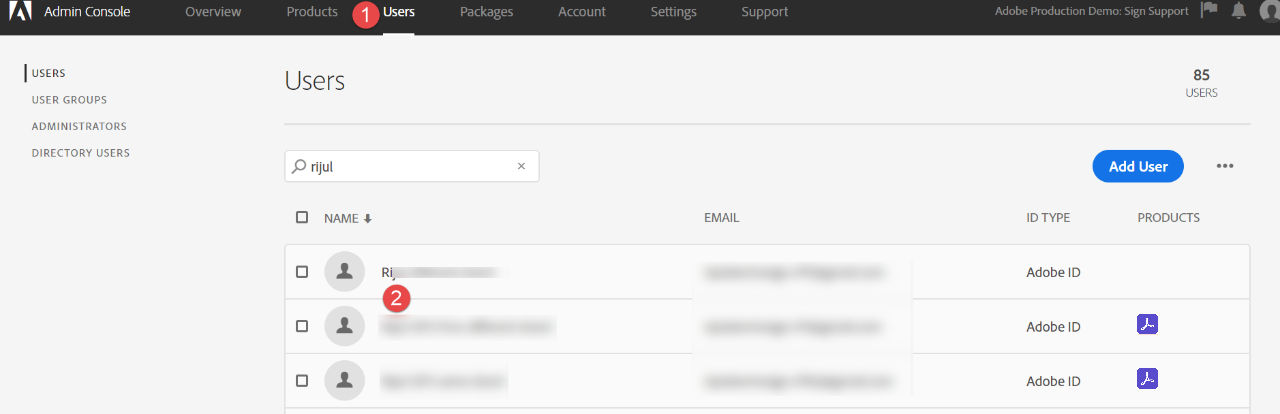 Admin Console