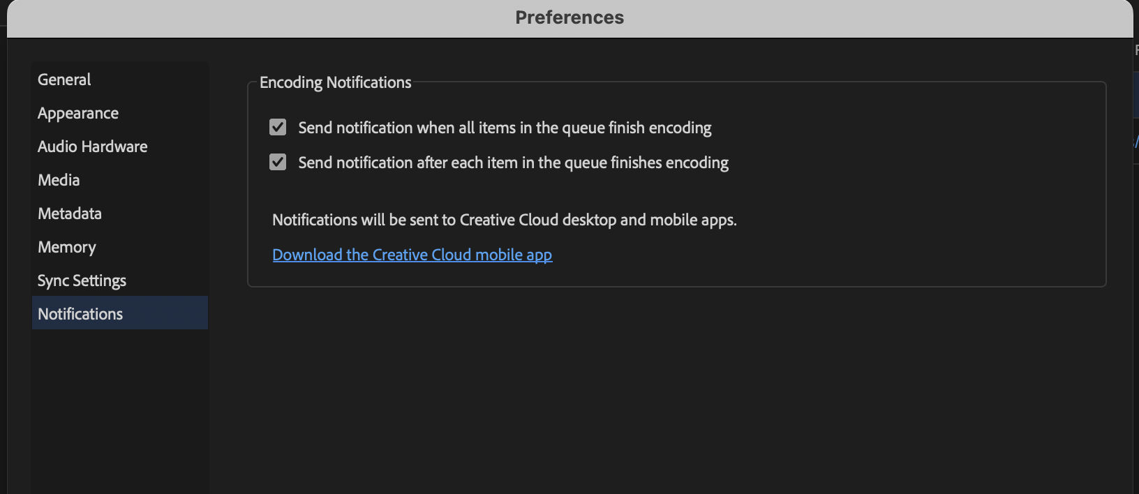 Get notifications once encoding is complete