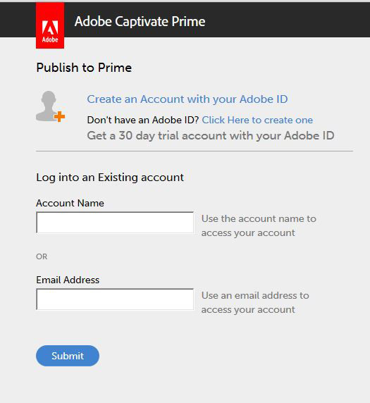 Logging in to Adobe Learning Manager