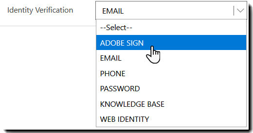 Adobe Sign Authentication method