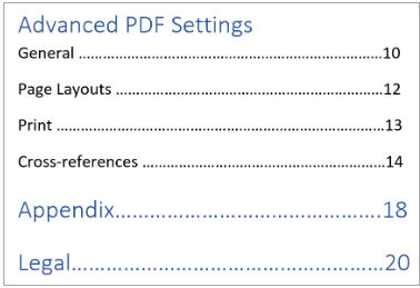 Advanced TOC example 2