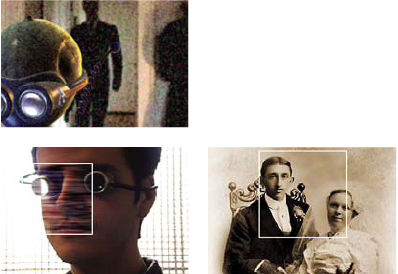 Three types of grain effects: matching (upper-left), adding (lower-left), and removing (lower-right)