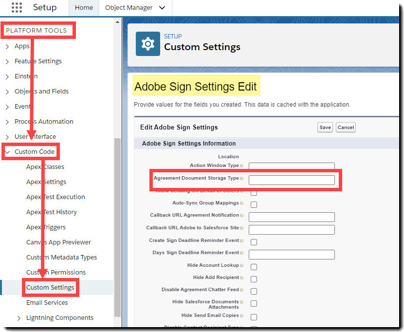 Doc Type Setting