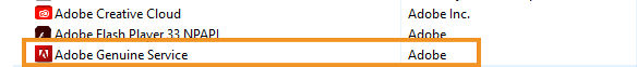 Right-click on the Adobe Genuine Service folder
