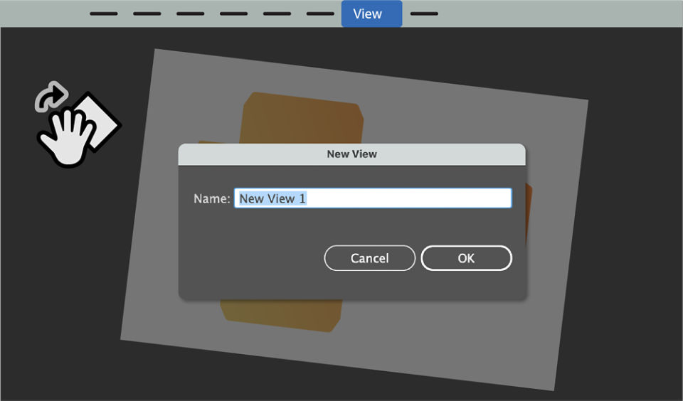 Save the rotated canvas view