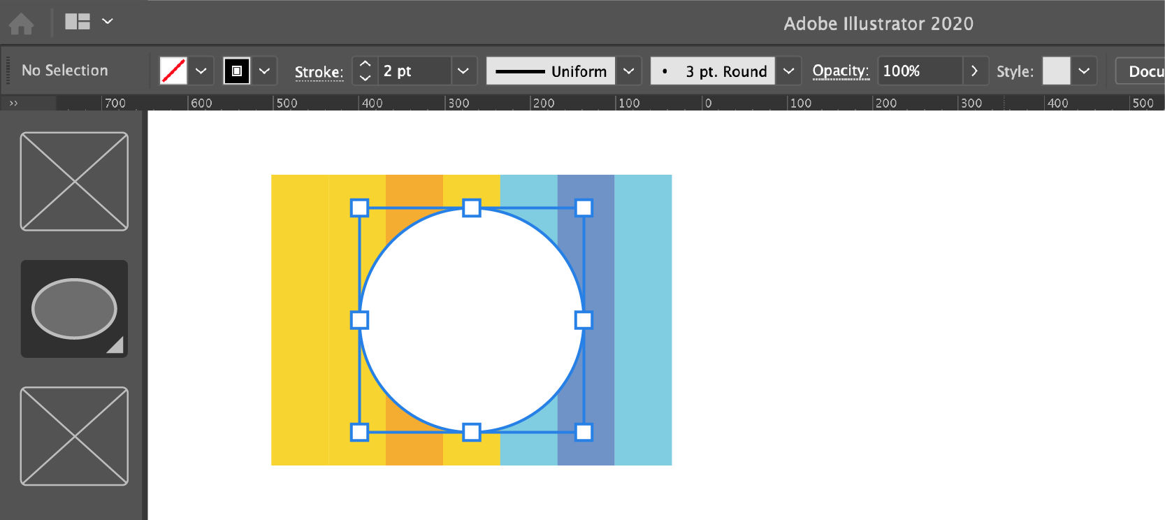 Make a circle in the center