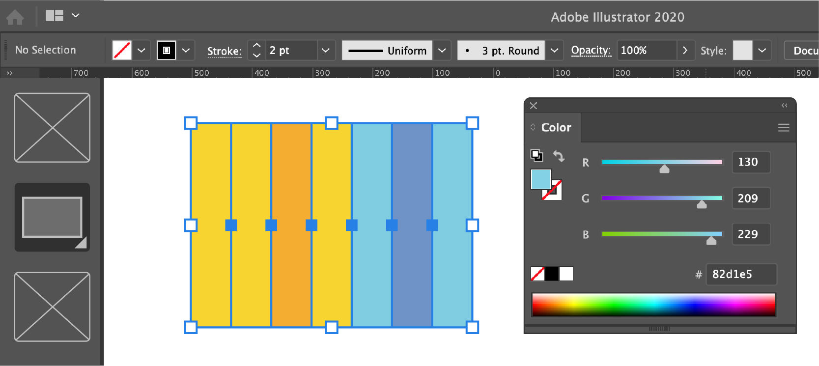 Draw colored rectangles
