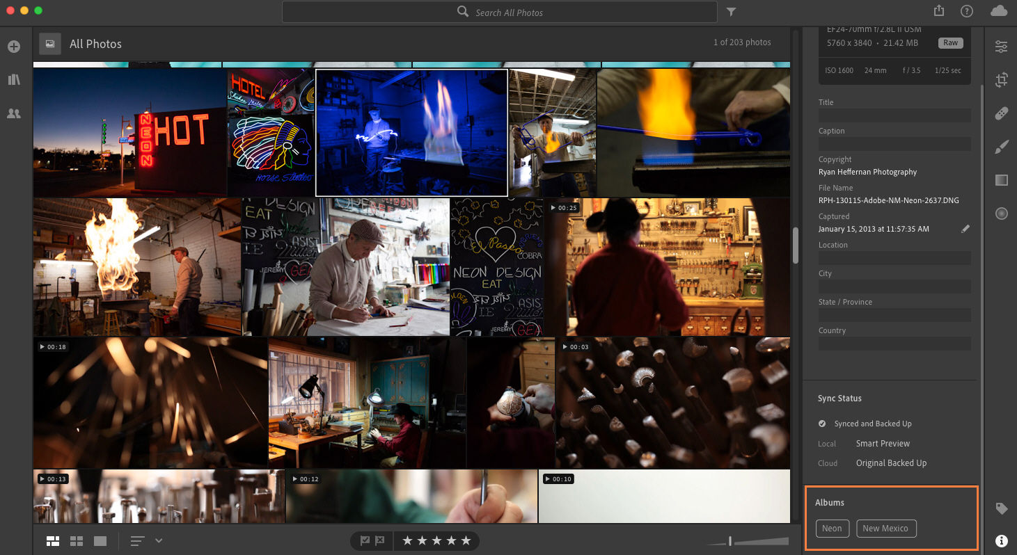 检查照片所属的相册