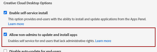 Allow non-admins to update and install apps