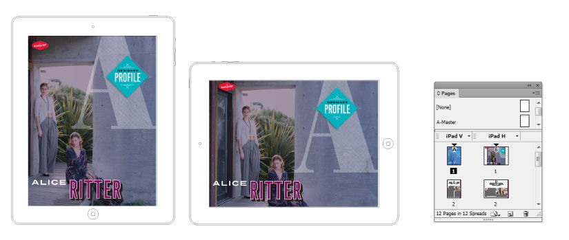 Alternate layouts and Pages panel