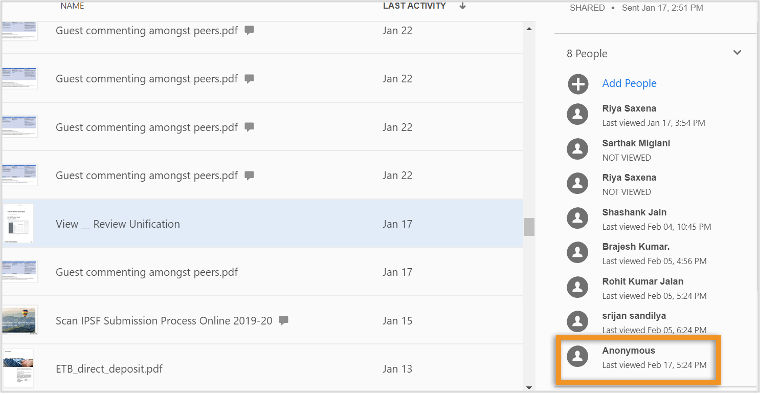 Anonymous collaborator will no longer be available